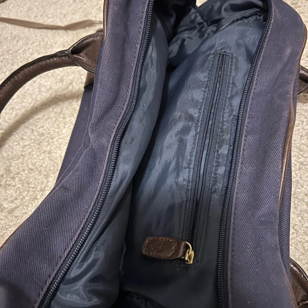 Tommy Hilfiger Dark Blue and Brown Shoulder Bag - Picture 3 of 3